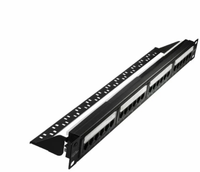 Патч-панель 19'. 24 порта RJ-45. UTP. Cat.5e. 1U (SUPRLAN) 10-0403