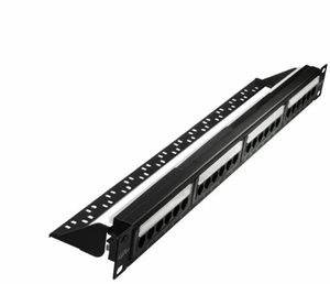 Патч-панель 19'. 24 порта RJ-45. UTP. Cat.5e. 1U (SUPRLAN) 10-0403