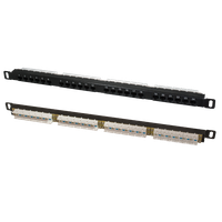 Патч-панель высокой плотности 19'. 24 порта RJ-45. UTP. Cat.5e. 0.5U (SUPRLAN) 10-0404