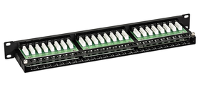 Патч-панель высокой плотности 19'. 48 портов RJ-45. UTP. Cat.5e. 1U (SUPRLAN) 10-0406