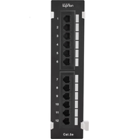 Патч-панель настенная 12 портов RJ-45. UTP. Cat.5e (SUPRLAN) 10-0407