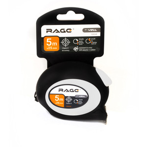 Рулетка с прорезиненным покрытием Soft-Touch автостопом 5 м х 25 мм (Rage) 100044