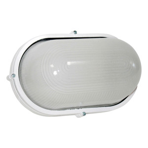 Светильник НПП-03-100-017 IP65 Банник 1201 Овал большой матовый/корпус белый (Элетех) 1005500932