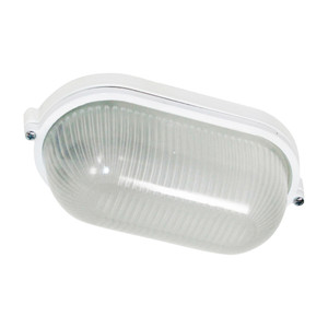 Светильник НПП-03-60-021 IP65 Банник 1401 Овал малый матовый/корпус белый (Элетех) 1005500938