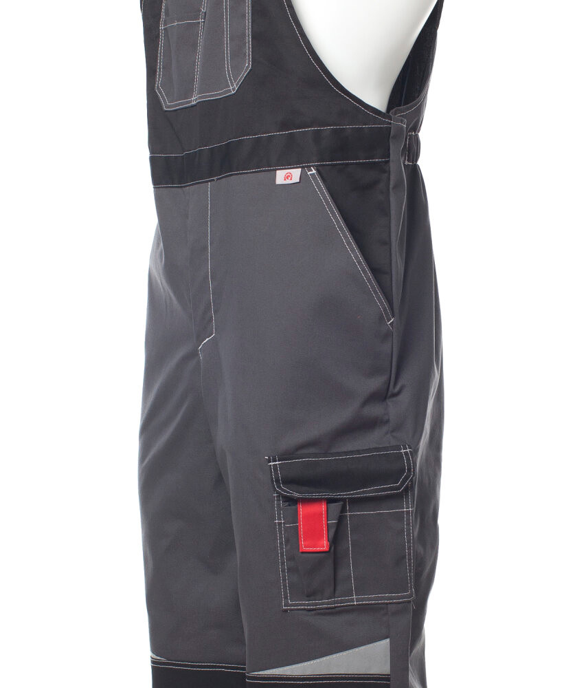 Костюм мужской ФОРМУЛА, куртка/полукомбинезон, цвет темно-серый/красный/чёрный, р. 56-58/170-176 (Эталон-Спецодежда) 100586