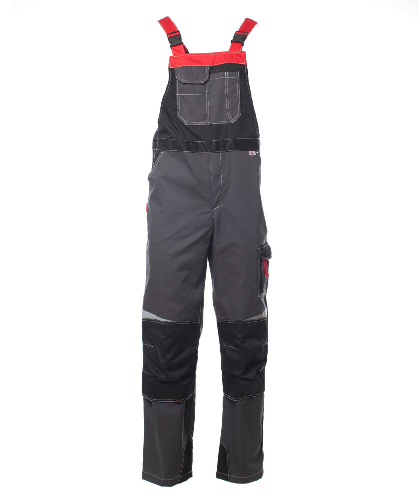 Костюм мужской ФОРМУЛА, куртка/полукомбинезон, цвет темно-серый/красный/чёрный, р. 56-58/170-176 (Эталон-Спецодежда) 100586