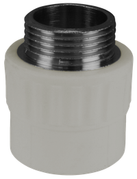 Муфта переходная с наружной резьбой 25X3/4 (100/25)  СЕРАЯ (Valfex) 10130025Г
