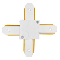 Коннектор X-образный белый для шинопровода (FERON) LD1002 10330