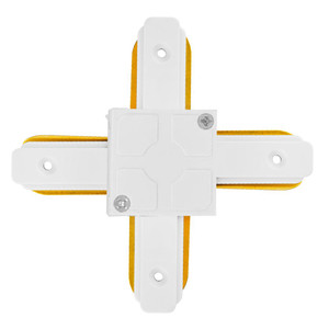 Коннектор X-образный белый для шинопровода (FERON) LD1002 10330