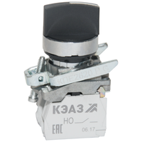 Переключатель КПЕ2620РС-черный-2но+0нз-ручка-фикс-3поз-IP65- (КЭАЗ) 248266