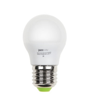 Лампа светодиодная LED 5Вт E27 400Лм белый матовая шар 230V/50Hz ECO (JazzWay) 1036988A