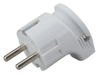 Вилка с/з угловая 16 A белая Vx3-W 24/480/3840 (ЭРА) Б0039678