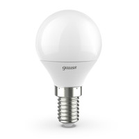 Лампа светодиодная LED 9.5 Вт 950 лм 4100К шар P45 нейтральный E14 AC 220В Black (GAUSS) 105101210