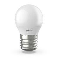 Лампа светодиодная LED 9.5 Вт 950 лм 4100К шар P45 нейтральный E27 AC 220В Black (GAUSS) 105102210