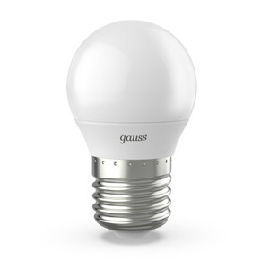 Лампа светодиодная LED 9.5 Вт 950 лм 4100К шар P45 нейтральный E27 AC 220В Black (GAUSS) 105102210