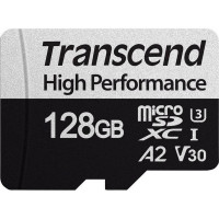 Карта памяти 128GB MicroSD 340S UHS I, SDXC, V30, U3, 160 МБ/с, Class 10 (Transcend) TS128GUSD340S