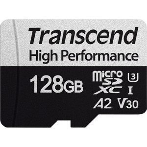 Карта памяти 128GB MicroSD 340S UHS I, SDXC, V30, U3, 160 МБ/с, Class 10 (Transcend) TS128GUSD340S