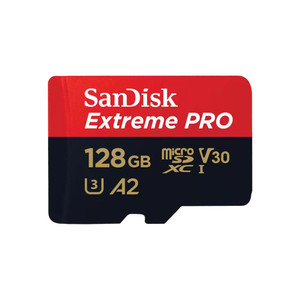Карта памяти 128GB MicroSD Extreme Pro UHS I, V30, U3, A2, SDXC, 200 МБ/с, Class 10 (SanDisk) SDSQXCD-128G-GN6MA