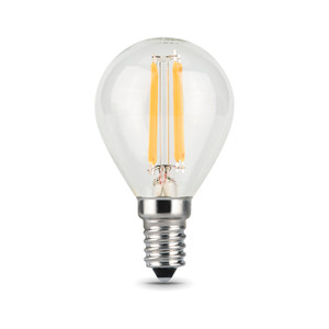 Лампа светодиодная филаментная LED 11 Вт 830 лм 4100К шар P45 нейтральный E14 AC 220В прозрачная колба Black Filament Gauss (GAUSS) 105801211