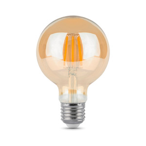 Лампа светодиодная филаментная LED 6 Вт 550 лм 2400К шар G95 теплый E27 AC 220В золотистая колба Black Filament (GAUSS) 105802006