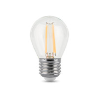 Лампа светодиодная филаментная LED 11 Вт 810 лм 2700К шар P45 теплый E27 AC 220В прозрачная колба Black Filament Gauss (GAUSS) 105802111
