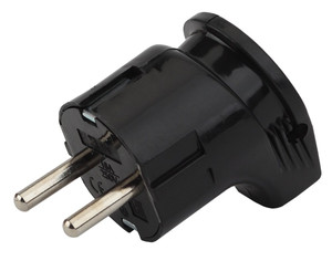 Вилка с/з угловая 16 A черная Vx3-B 24/480/3840 (ЭРА) Б0039679