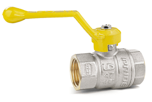 Кран шаровый латунный никелированный 11б27п Ду20 Ру40 (3/4') ВР/ВР рычаг GAS (LD Pride) LD Pride 47.20.В-В.Р GAS