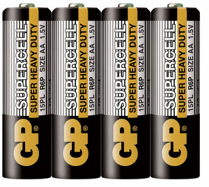 Батарейка солевая Super & Greencell & PowerPlus -4 шт. в пленке (GP) 10888