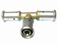 Тройник пресс 26x16x26 переходной, латунь (Henco) 10P-261626