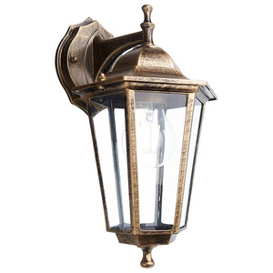 Светильник НБУ-60w вниз Е27 IP44 черное золото (FERON) PL6102/6102 11127