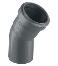 Отвод 50 30 град, для внутренней канализации, серый (Ostendorf) 112110