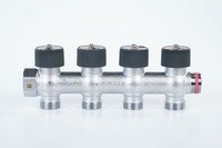 Коллектор распределительный G3/4 4 отвода G3/4 с  плавной регулировкой (РЕХАУ) 11316473001