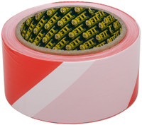 Лента сигнальная (красно-белая) 50 мм х 100 м (FIT) 11852