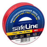 Изолента Safeline 19/25 красный (SafeLine) 12125