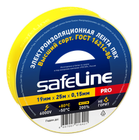 Изолента Safeline 19/25 желтый (SafeLine) 12127