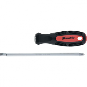 Отвертка Anti-Slip комбинированная SL6,0 / PH2, CrV, 2к рукоятка (Matrix) 12290