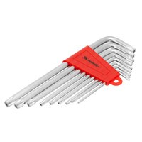 Набор ключей имбусовых TORX, 9 шт., T10-T50, CrV, удлиненные, сатин. (Matrix) 12306