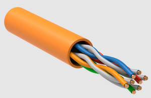 Витая пара U/UTP кат 5E 4х2х24AWG solid LSZH нг(А)-HF оранжевый 305м РФ/Т (ITK) LC1-C5E04-127-T-R