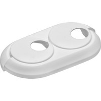 Чашка декоративная (отражатель) 20мм, двойная эксцентриковая вставка в (пластик, белая), МР (MasterProf) ИС.131319