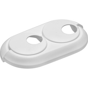 Чашка декоративная (отражатель) 20мм, двойная эксцентриковая вставка в (пластик, белая), МР (MasterProf) ИС.131319