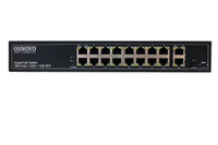 Коммутатор неуправляемый 16 портов RJ45/SFP 10 100 Мб/с PoE 292Вт (SC&T) SW-61621(300W)