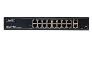 Коммутатор неуправляемый 16 портов RJ45/SFP 10 100 Мб/с PoE 292Вт (SC&T) SW-61621(300W)