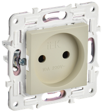 SKANDY Розетка без заземления без защитных шторок 10А SK-R02B бежевый IEK (IEK) SK-R10-10-K10