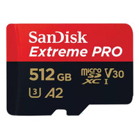 Карта памяти 512GB MicroSD Extreme Pro UHS I, V30, U3, A2, SDXC, 200 МБ/с, Class 10 (SanDisk) SDSQXCD-512G-GN6MA