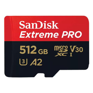Карта памяти 512GB MicroSD Extreme Pro UHS I, V30, U3, A2, SDXC, 200 МБ/с, Class 10 (SanDisk) SDSQXCD-512G-GN6MA