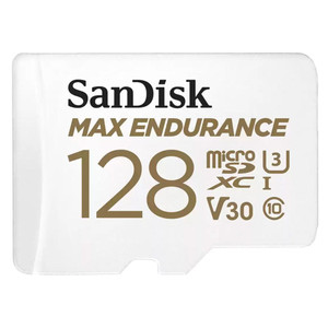 Карта памяти 128GB MicroSD MAX ENDURANCE V30, U3, SDXC, 100 МБ/с, Class 10 + адапер SD (SanDisk) SDSQQVR-128G-GN6IA
