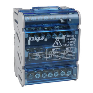 Шина N нулевая на DIN-рейку в корпусе-4х7групп (КЭАЗ) 143231