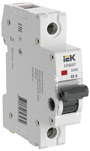 ARMAT Выключатель нагрузки SWN 1P 63А (IEK) AR-SWN-1-063