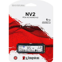 Накопитель SSD M.2 2280, 1TB, NV2,3D NAND TLC, 3500/2100 Мб/с (Kingston) SNV2S/1000G