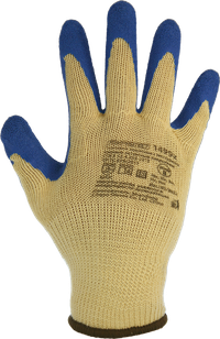 Перчатки х/б бесшовные с покрытием из рельефного текстурированного латекса ArmProtect 1499z. Цвет белый/синий р.10 (Азбука Защиты) 4631161387714